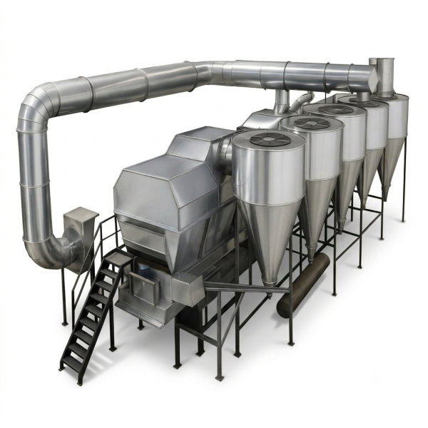 FLUID BED DRIER WITH CYCLONES Fluid Bed Drier with Cyclones – 600 Kg/Hr